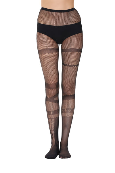 Fishnet Tights 111435-Black Front