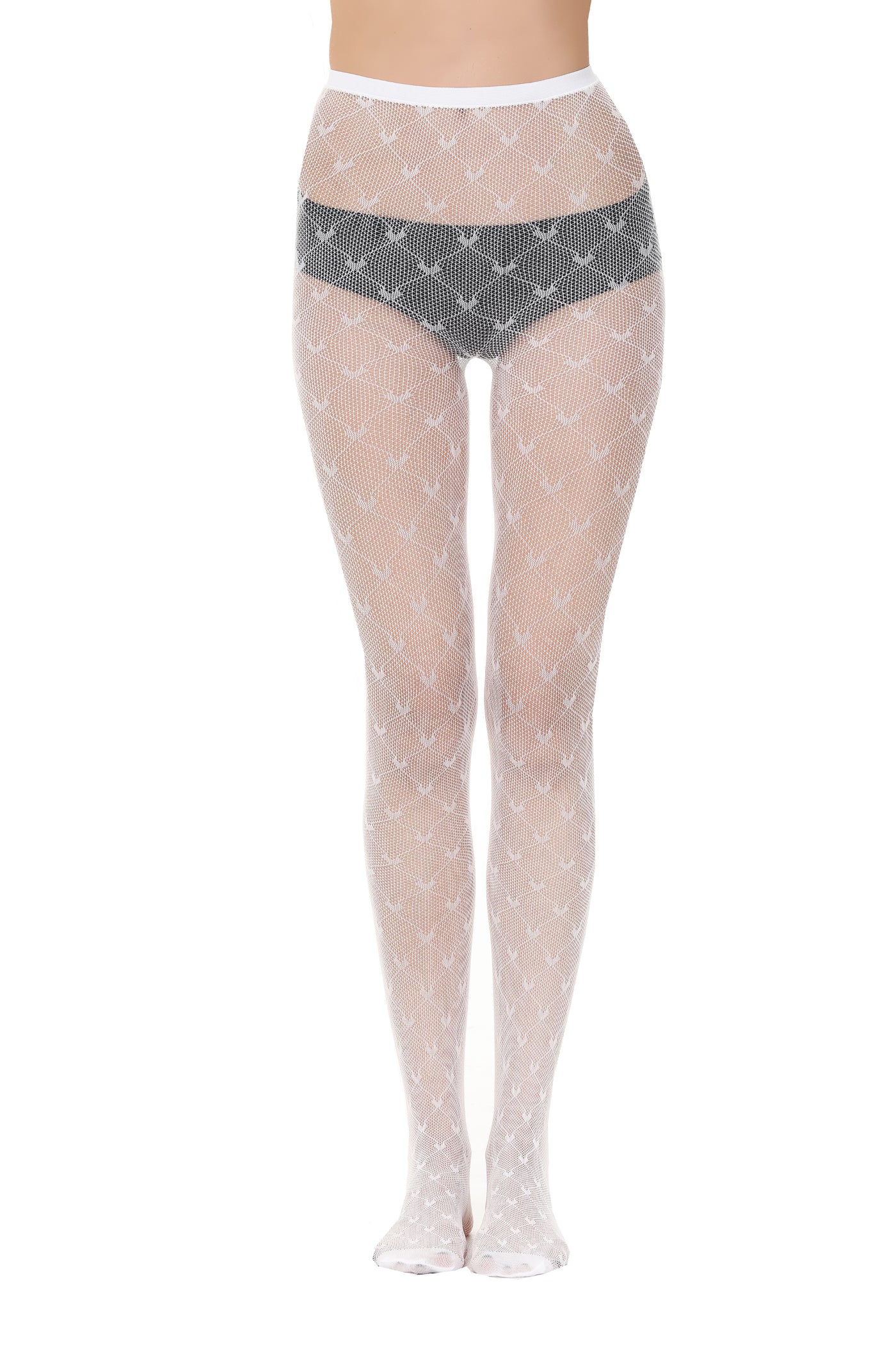 Fishnet Tights 111439-White Front