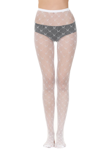 Fishnet Tights 111439-White Front