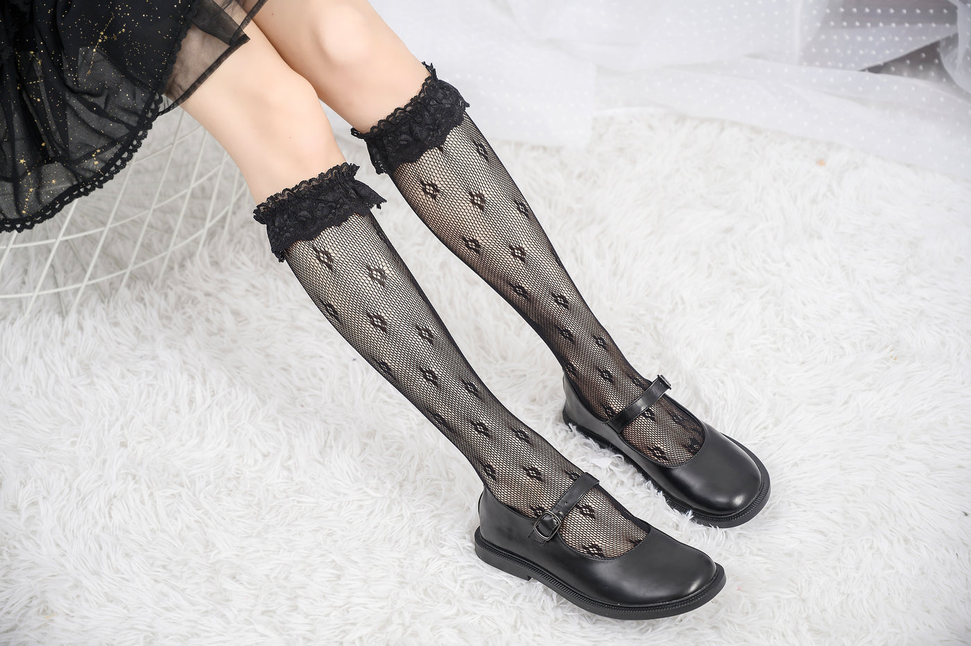 Knee High Stockings 170260-Black Back