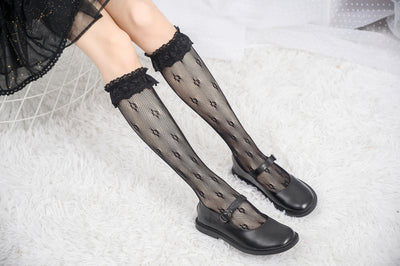 Knee High Stockings 170260-Black Back
