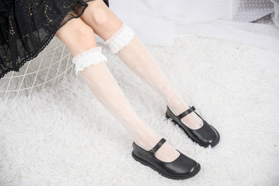 Knee High Stockings 170260-White Back
