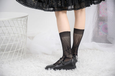 Knee High Stockings 170276-Black Side 2