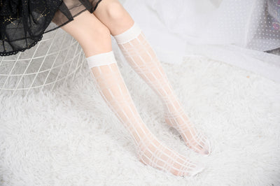 Knee High Stockings 170279-White Side 1