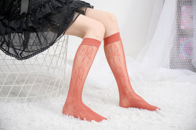 Knee High Stockings 170317-Red Front
