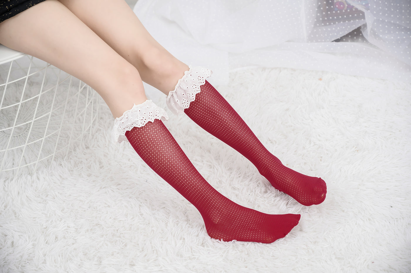 Knee High Stockings 170320-Red Side 1