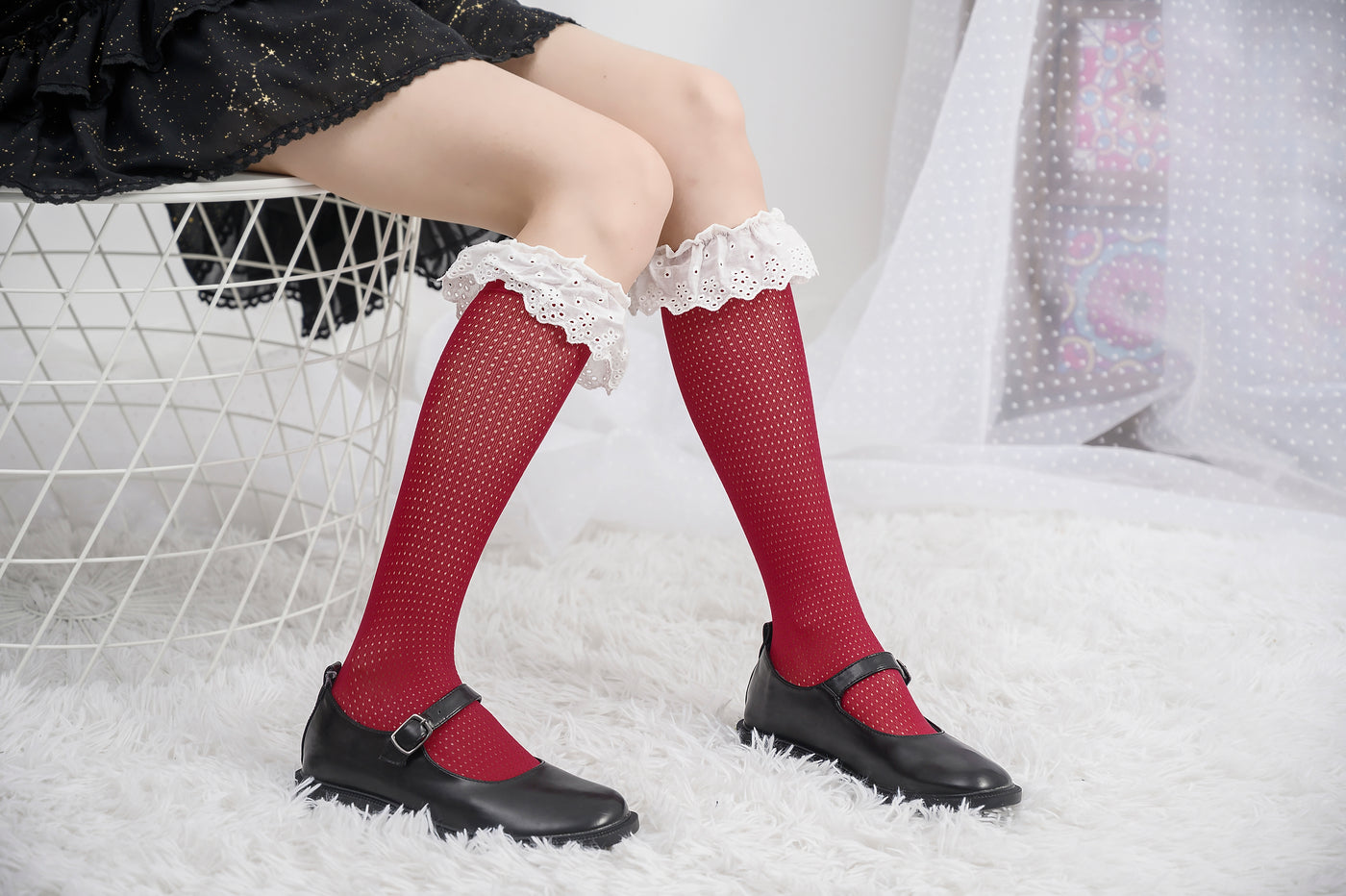 Knee High Stockings 170320-Red Side 2
