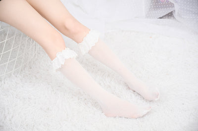 Knee High Stockings 170320-White Side 2