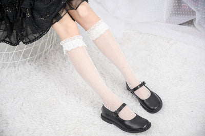 Knee High Stockings 170338-White Back
