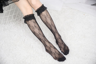 Knee High Stockings 170357-Black Side 2