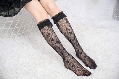 Knee High Stockings 170359-Black Side 2
