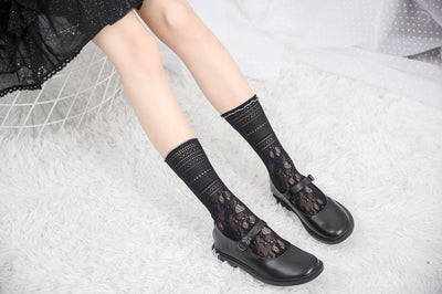 Knee High Stockings 180159-Black Back