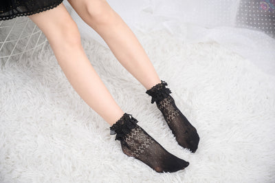 Knee High Stockings 180169-Black Side 1