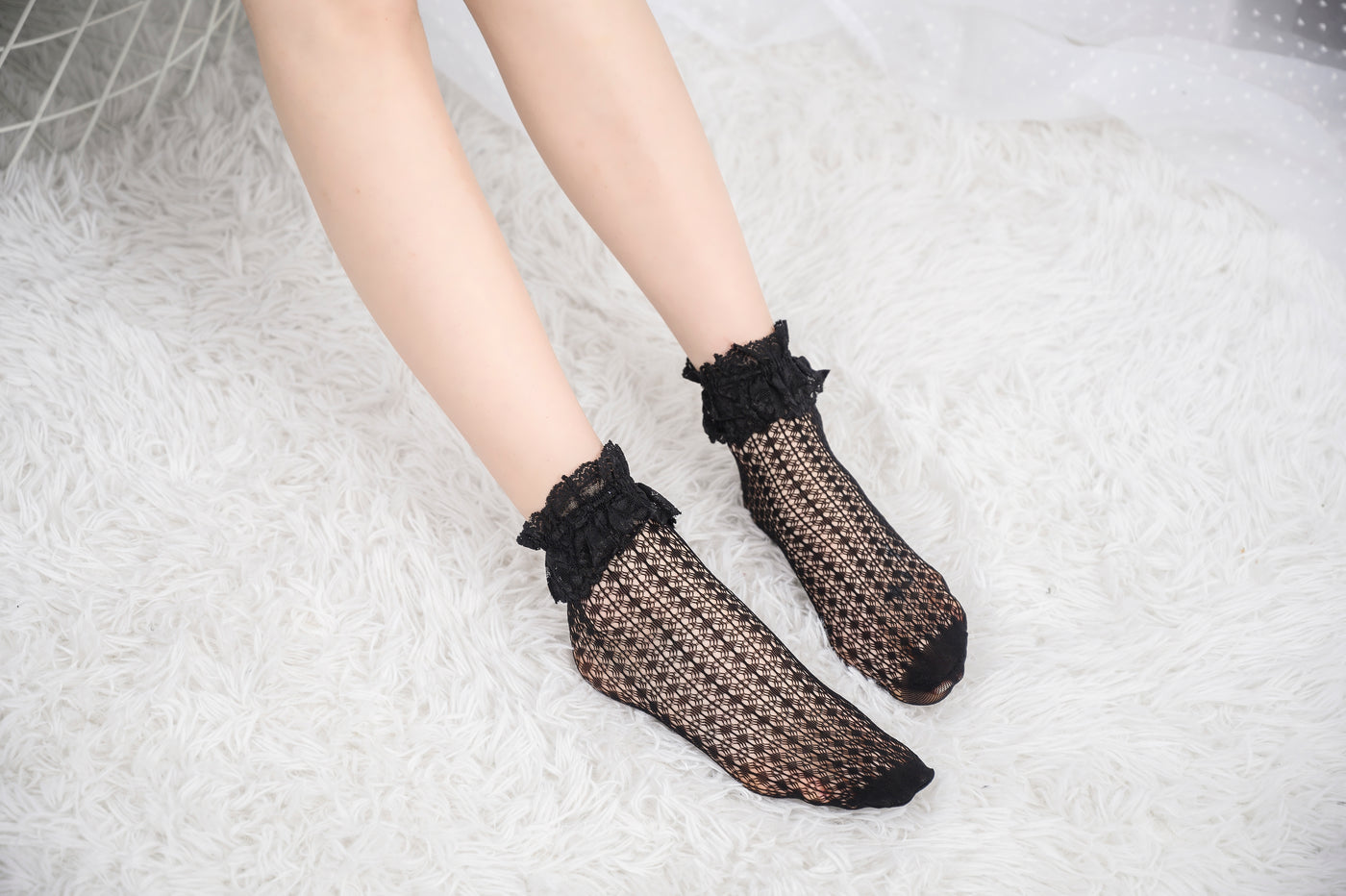 Knee High Stockings 180405-Black Side 1