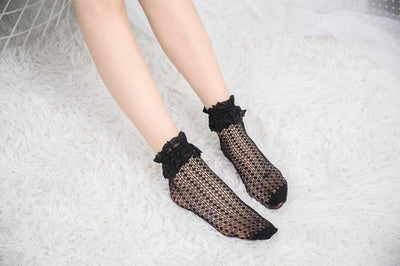 Knee High Stockings 180405-Black Side 1